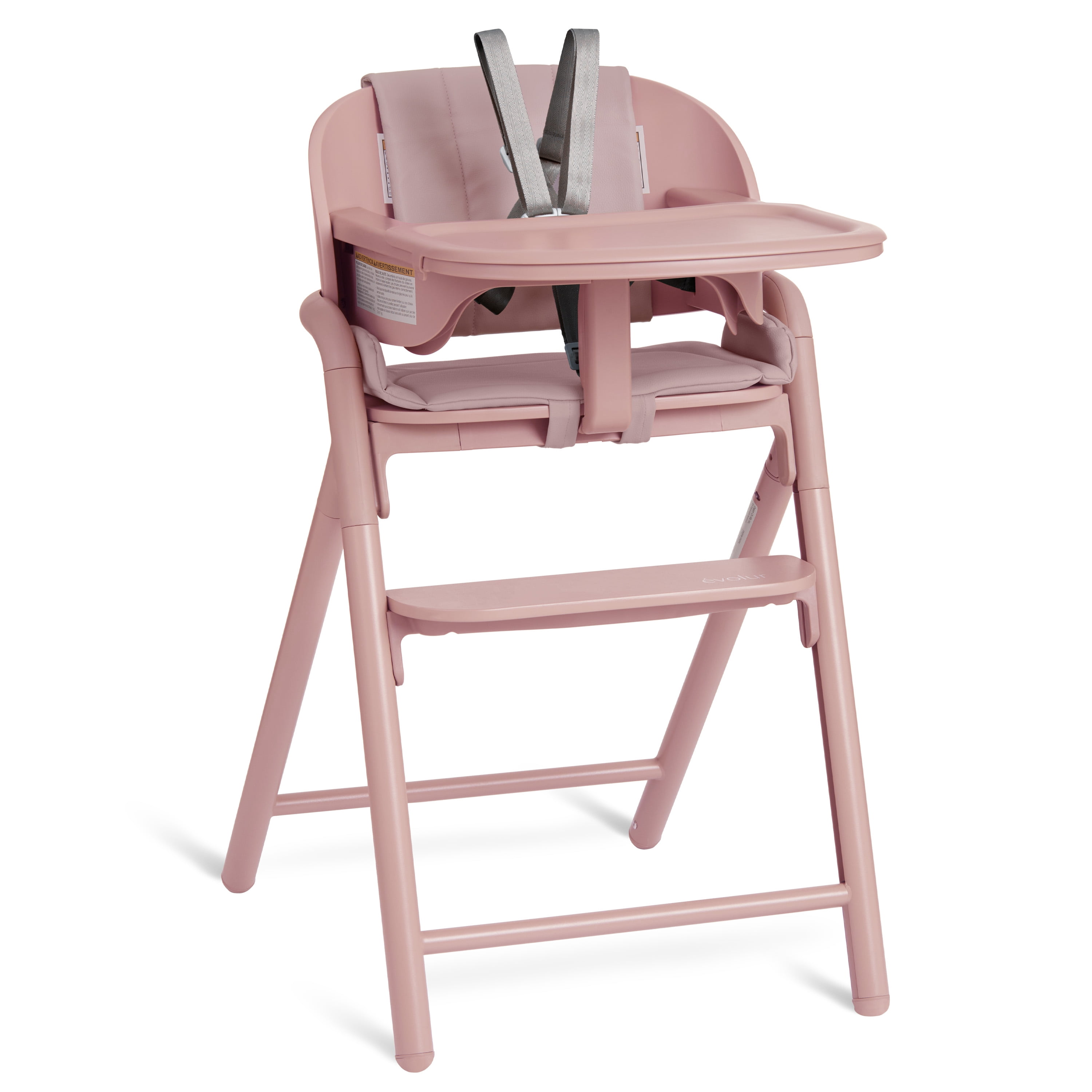 Chaise haute convertible Evolur Step and Savor, Rose Petal