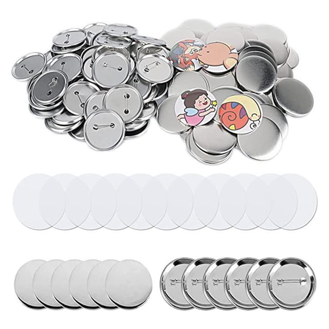 100 Pcs Badge en Fer-Blanc Consommables Badge Consommables Machine à Badges pour Bricolage Fabrication d'Artisanat Accessoires de Badge