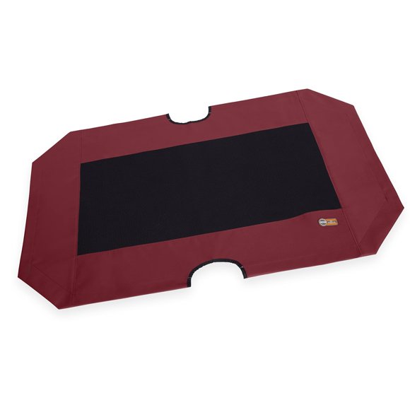 K&H Pet Products Original Pet Cot Replacement Cover (Cot Sold Separately) Red/Black X-Large 50 X 32 Inches
