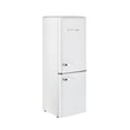 thumbnail image 1 of Unique Rétro Réfrigérateur Classique de 7 Pi3 à Congélateur Inférieur Électrique avec Casier à Vin, Blanc Guimauve, 1 of 13