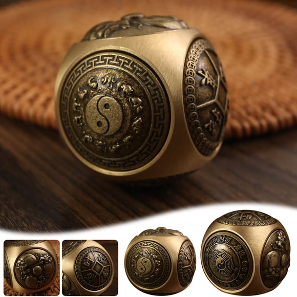Brass Fidget Spinner for Adults - Six-Sided Hand Spinner for Stress Relief & Anxiety, Unique Hexagonal Decompression Toy, High-End Gift Idea