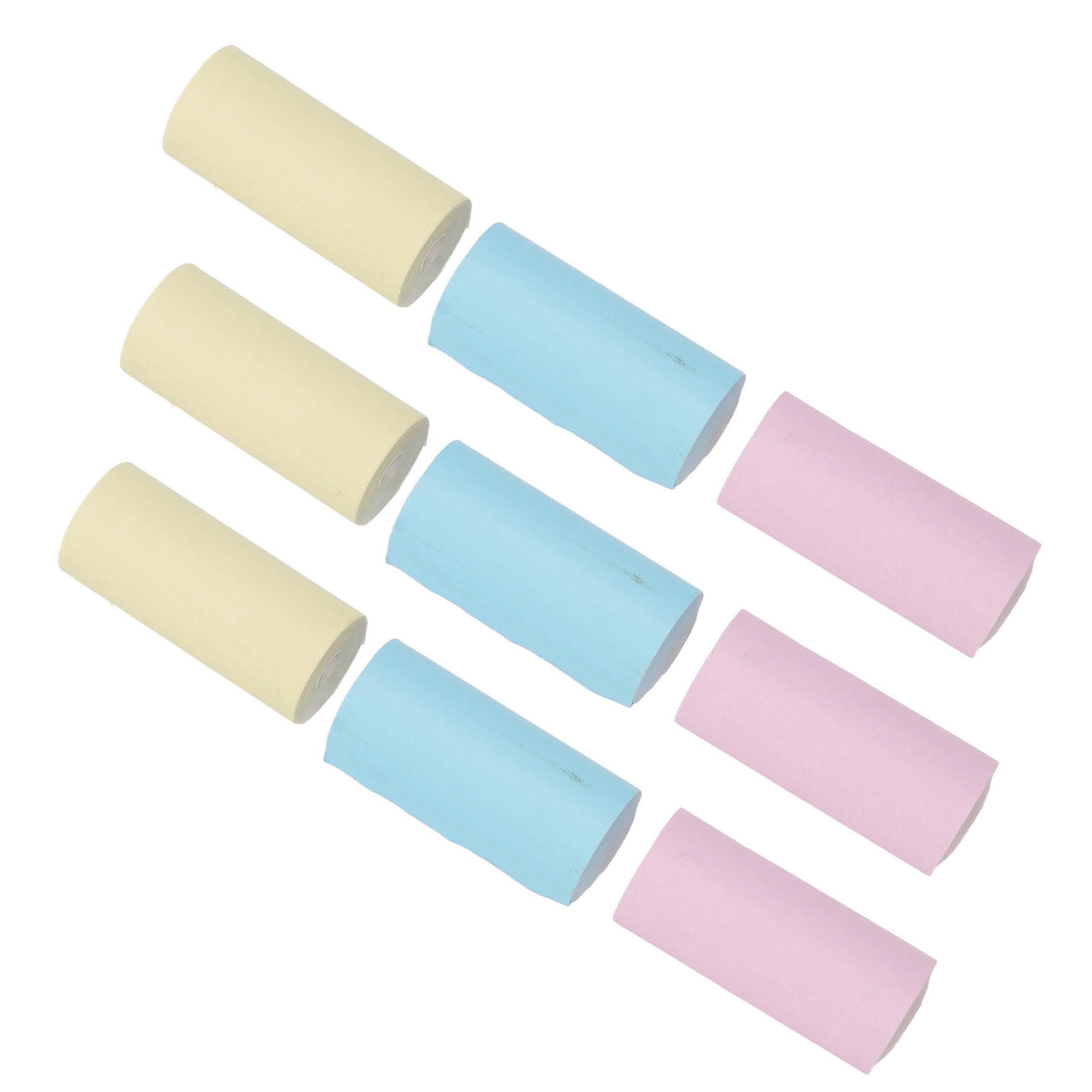 Mini Printing Paper Roll, Compact Portable Printing Paper Practical 9 Pcs Different Colors  For Home