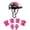 Rose B, variante sur Moocorvic Ensemble de Casque de Vélo pour Enfants avec Genouillères et Coudières, Rose (Âges 3-12)