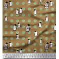 thumbnail image 1 of Soimoi polyester Crepe Fabric Dot & Penguin Ocean Printed Fabric 1 Yard 42 Inch Wide, 1 of 3