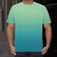 thumbnail image 1 of Shirts for Men, Mens Summer Printed Button Up Short Sleeved Round Neck Top, 1 of 5