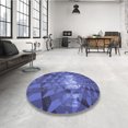 thumbnail image 4 of Ahgly Company Tapis d'Intérieur Lavable en Machine Carré Transitionnel Violet Pervenche Profond, 7 Pieds Carré, 4 of 7