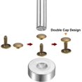 thumbnail image 4 of 200 Sets Leather Rivets 8 x 8mm Metal Double Cap Rivet Snaps Studs Fasteners with 3pcs Setting Tools Rivets for Leather Craft DIY Repair Decoration, Bronze, 4 of 7