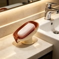 thumbnail image 1 of MTBLYS Soap Drain Rack Wall Mounted Soap Holder Plastic Bathroom Shower Kitchen Automatic Drainage 5.31X3.94X3.54 Inch, 1 of 6