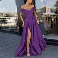 thumbnail image 4 of Ketyyh-chn99 Robes de Bal pour Femmes Robe de Cocktail Robe de Fête Col en V Élégante Robe Longue Formelle Robes de Soirée pour Femmes Violet,P, 4 of 4