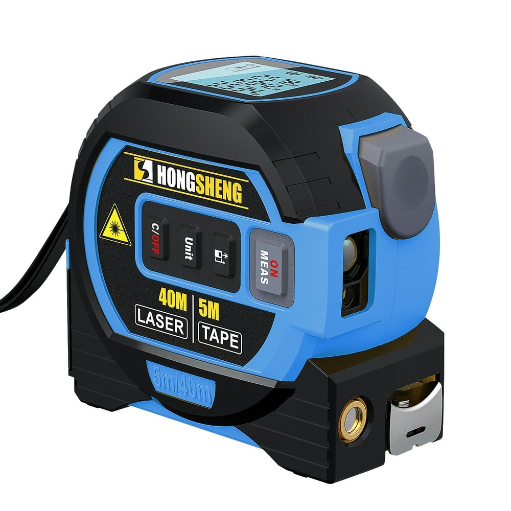 MesaSe Digital Tape Measure 3 in 1 Laser  Level LCD Display 130ft/40m Laser Measuring Tool