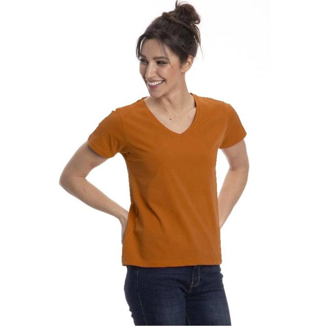 Sierra Socks T-Shirts à Col en V pour Femmes (TG, Camel)