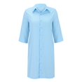 thumbnail image 2 of Kcodviy Robe Longue Taille Haute pour Femme Été à Nouer Couleur Unie Robe Portefeuille Ronde pour Femme Robe d'Été à Encolure, 2 of 7