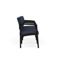 thumbnail image 4 of Fauteuil d'Attente de Réception Lenox en Acier à 3 Places / Acier Noir / Bleu / Bleu, 4 of 5