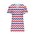 thumbnail image 3 of Birdeem Fashion Womens Middle Sleeve V-Neck Print Casual Summer Tops, 3 of 5