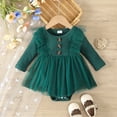 thumbnail image 4 of WEAIXIMIUNGChristmas Robe en Tulle à Manches Longues Unie pour Bébés Filles, Barboteuse Justaucorps Tenues Vêtements 12-18 Mois, 4 of 9