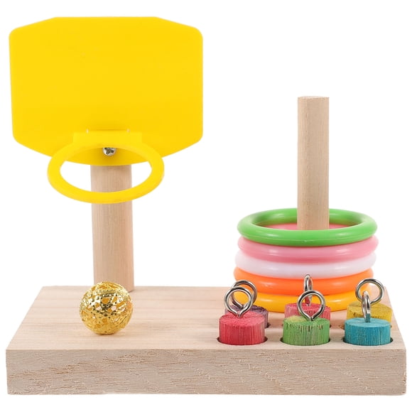 KAKOWELY 1 Set Parrot Bird Cage Toy Mini Basketball Shooting Toy Bird Training Toy,5.24X"X4.72"X3.58"
