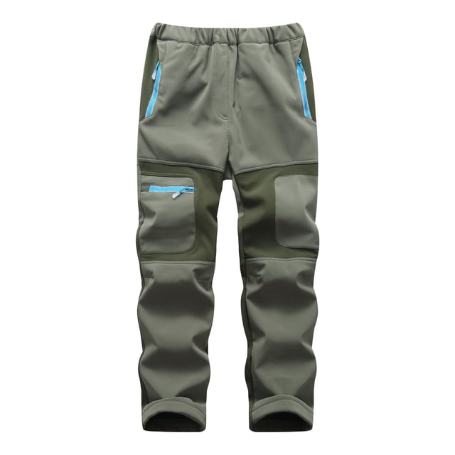 TopLLC Pantalon de Ski de Neige pour Enfants Imperméable Pantalon de Randonnée Extérieur Chaud Doublé en Molleton