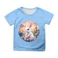 thumbnail image 2 of WEAIXIMIUNG T-Shirt Imprimé à Manches Courtes pour Filles de Pâques, Haut Décontracté 150, 2 of 4