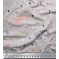 thumbnail image 1 of Soimoi Poly Georgette Fabric Paisley & Jamdani Print Fabric by Yard 42 Inch Wide, 1 of 2