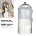 thumbnail image 4 of Makeup Brush Holder,Transparent Design Make Up Brushes Container with Dustproof Lid Rotating Cosmetics Holders Storage Cup Stylish Decor for Bathroom Vanity Desk, 4 of 7