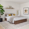thumbnail image 4 of Nexera 3 Drawer King Size Storage Bed Frame, Walnut, 4 of 8
