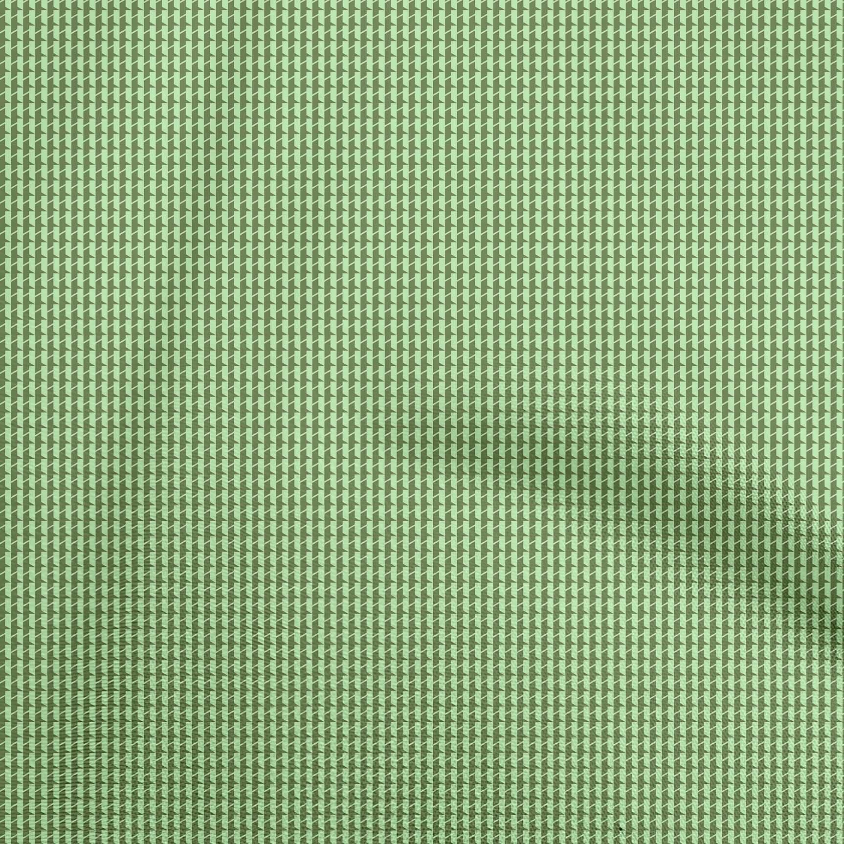 oneOone Rayon Green Fabric Geometric Dress Material Fabric Print Fabric By The Yard 56 Inch Wide