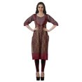 thumbnail image 3 of Moomaya Kurta Imprimée Prêt-à-Porter Femme Formelle et de Fête Kurti Ethnique en Coton Haut, 3 of 6