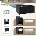 thumbnail image 2 of Gymax 11PCS Dining Set Space-saving Wicker Chairs & Tempered Glass Table Patio, 2 of 7