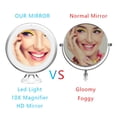 thumbnail image 3 of LED Light Makeup Mirror Lamp 10X Magnifier Battery Vanity Magnifying Glass Make Up Mini Bath Cosmetic Bathroom Smart Suction Cup ,Widely Use, 3 of 4