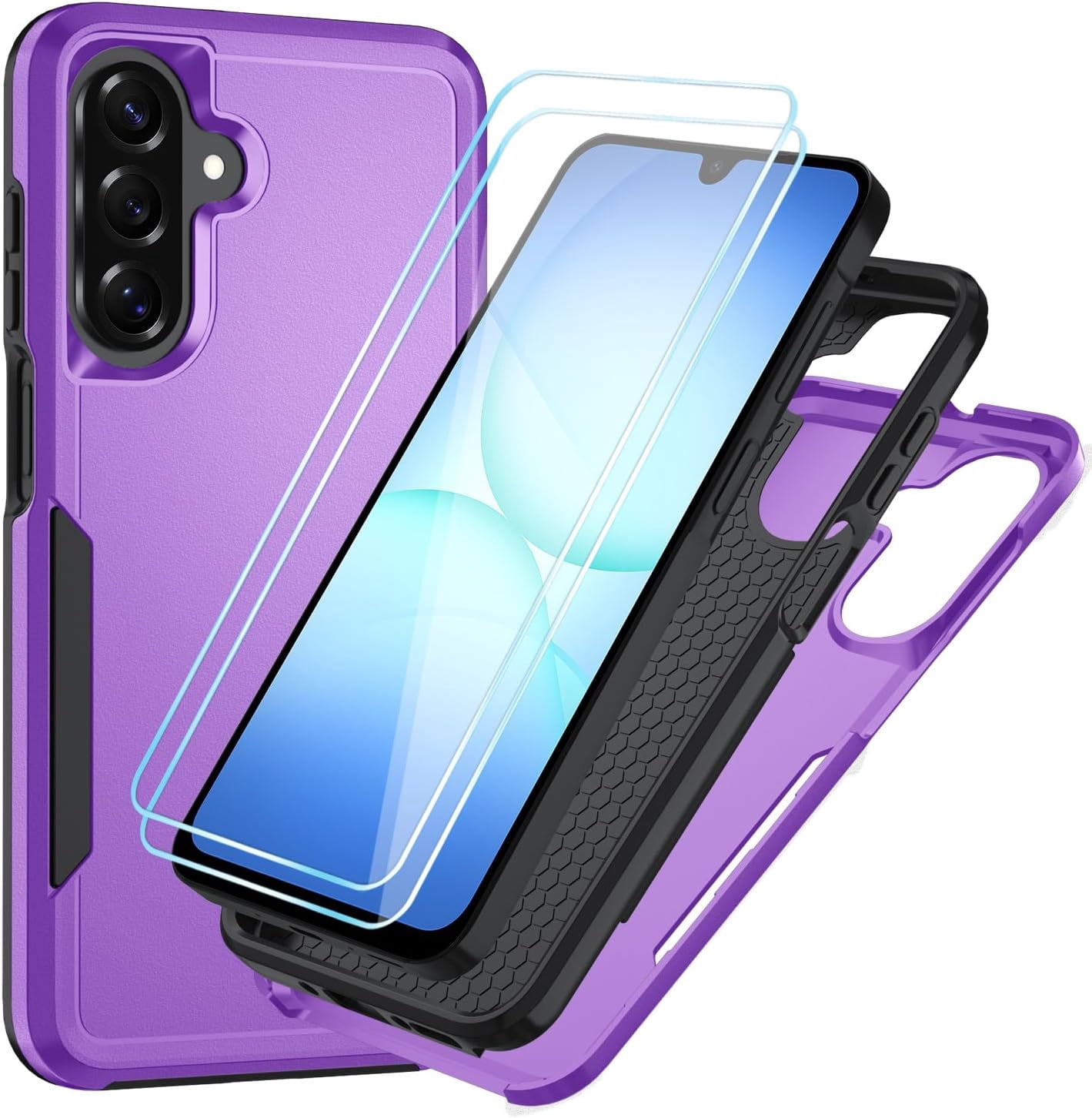 REQO for Samsung Galaxy A17 5G Case with HD Screen Protector [Military Grade Drop Protection] Heavy Duty Full Body Shockproof Protection for Galaxy A17 5G Phone Case