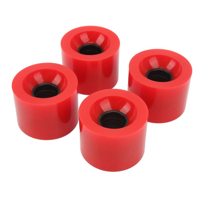Roue de Planche de Surf Terrestre, 4PCS Portent des Roues de Planche à Roulettes Résistantes à Haute Résistance pour Rampe Trottoir Ciment Route Rouge