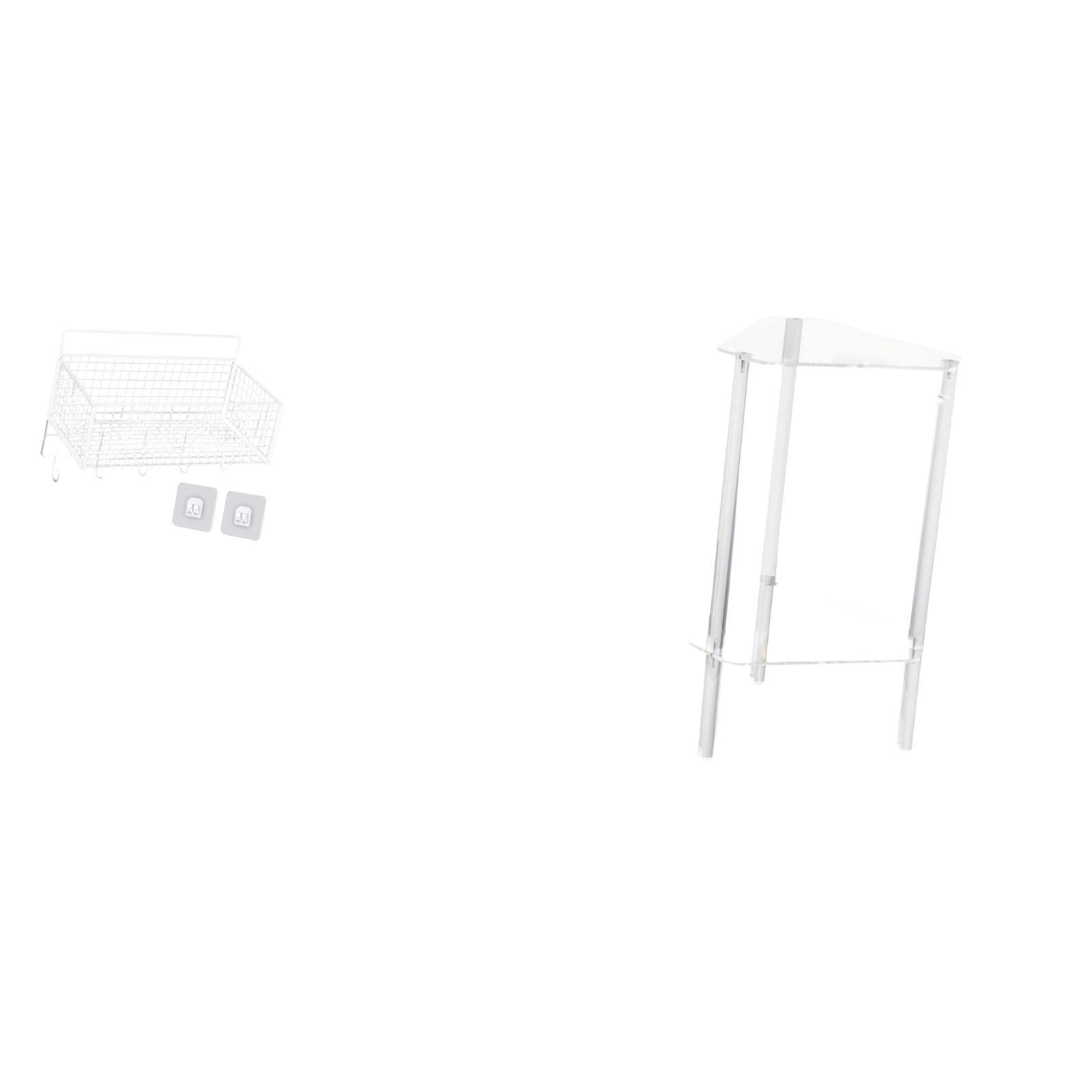 Luzkey Minimalist Clear Acrylic NightStand Table Modern Bedside Cabinet for Living Room Home Office Bedroom End Table Furniture