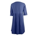 thumbnail image 3 of XZNGL Robe d'Été Décontractée pour Femmes à Manches Trois Quarts 3/4, Col en V, à Imprimé, 3 of 5
