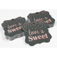 thumbnail image 4 of Inkdotpot Real Rose Gold Foil Bracket Shape Paper Hang Tags Love Is Sweet Wedding Favor Tags Pack Of 100, 4 of 6