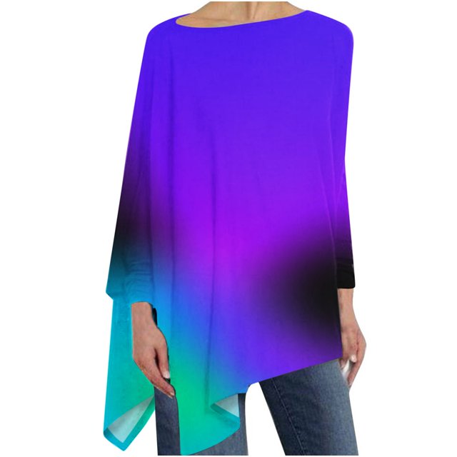 Pompotops Mode Femme Été Aguichant Pli Imprimé Régulier Femme Manches Longues Col Rond Bouton Haut Liquidation