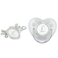 thumbnail image 2 of With Silicone Baby Pacifier Silver A-Z Letters Safe BPA Free One Piece Seamless Pacifier with Lid for Infant 6-18 Months, 2 of 7