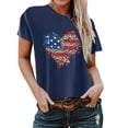 thumbnail image 1 of Birdeem T-Shirt pour Femmes d'Été Décontracté Ample Imprimé Fête de l'Indépendance à Col Rond à Manches Courtes, 1 of 5