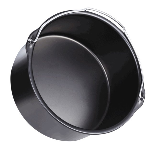 Frying Baking Pan, 10Pcs Accessory Kit Frying Baking Pan Rack Pizza Tray Pot Metal Holder Bread Bracket Cupcake Mould Set for 3.2QT-5.8QT