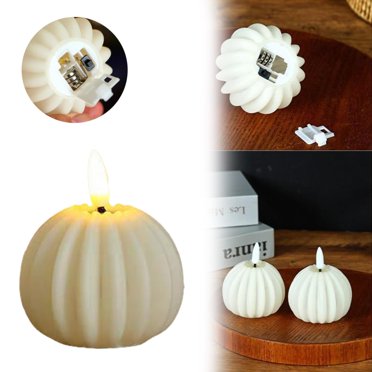 Meiiso Discounted Stock! Lamp, Battery Operated Pumpkin Candle Pumpkin Battery Operated Candle Cute Mini Suitable for Kids Flameless Pumpkin Candles Led Pumpkin Candle, 3.9*2.34*2.34In