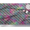 thumbnail image 2 of Soimoi Modal Satin Fabric Star & Diagonal Stripe Fabric Prints By Yard 42 Inch Wide, 2 of 3