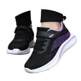 thumbnail image 3 of FAOWME Chaussures de Course Décontractées Confortables en Maille à Lacets pour Enfants Noir 30, 3 of 8