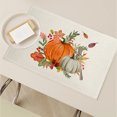 thumbnail image 5 of Fasiaou Fall Placemats, 12 x 18 Inch, Printed Thanksgiving Maple Leaf Linen Table Mats, Seasonal Autumn Holiday Table Decorations for Kitchen, Dining, Party Decor, 5 of 5