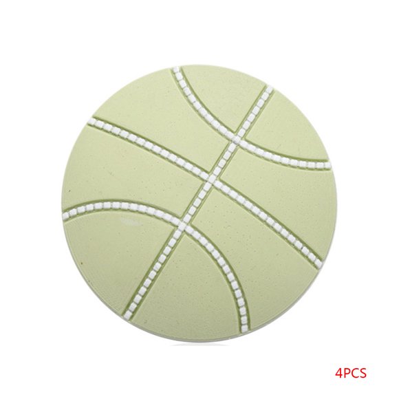 4pcs Mute Door Rear Wall Crash Waterproof Anti-Collision Adhesive Pad Basketball Style 5cm