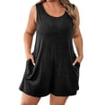 thumbnail image 1 of Combinaisons Décontractées pour Femmes Été Sans Manches Uni Poche Combinaison Courte Polyester 1 Pce, 1 of 9