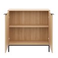 thumbnail image 3 of Nexera Slim 2-Door Storage Accent Cabinet, Natural Blonde Oak, 3 of 9