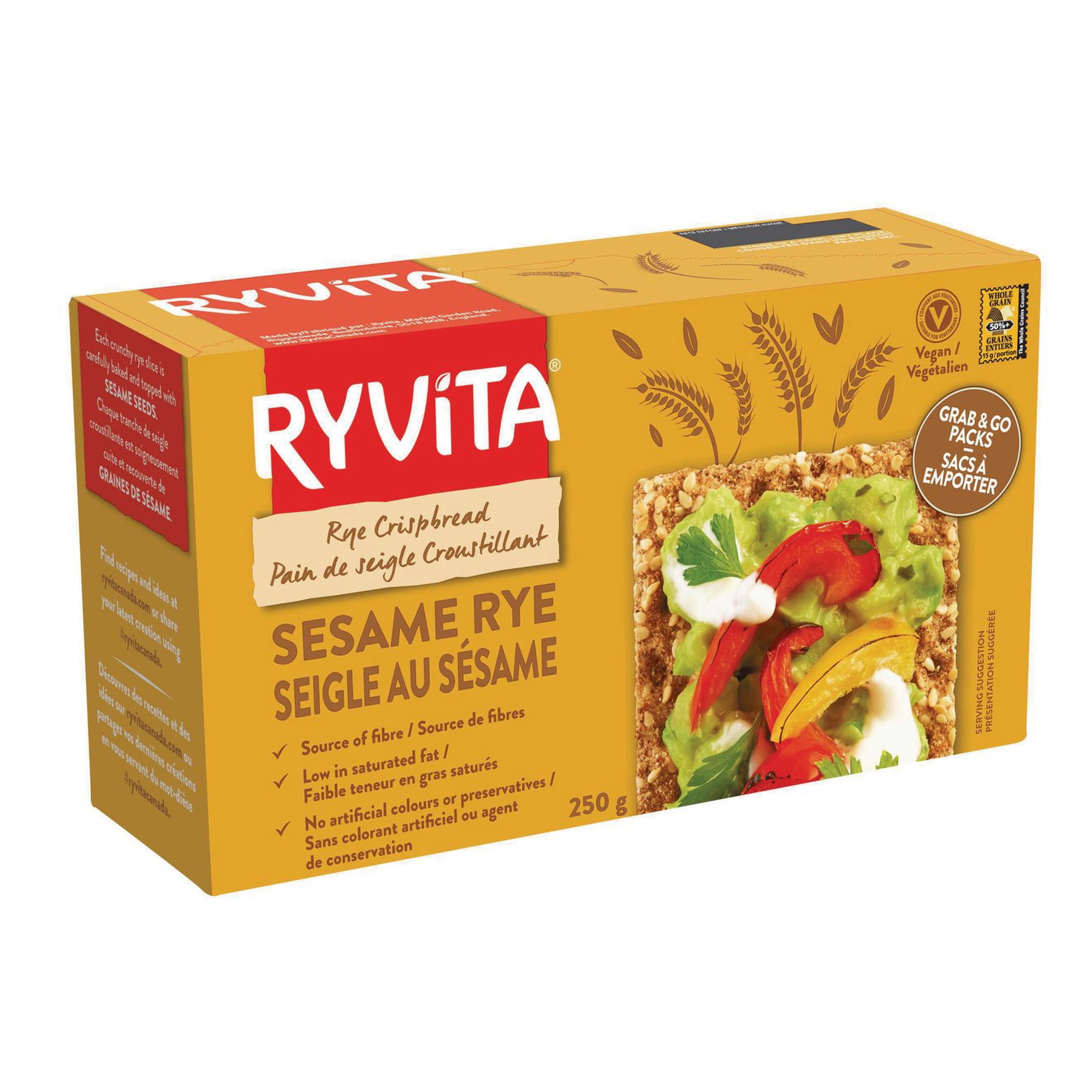 Ryvita Sesame Rye Crispbread 250 G