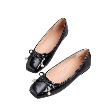 YOUYEDIAN Chaussures Mary Jane pour Femmes à Enfiler Ballerines Habillées Chaussures pour Femmes Confort Antidérapantes Ballerines pour le Travail Bureau Décontracté (Noir)