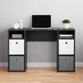 thumbnail image 1 of Mainstays bureau d'ordinateur avec 4 cubes de rangement, noir, 1 of 6