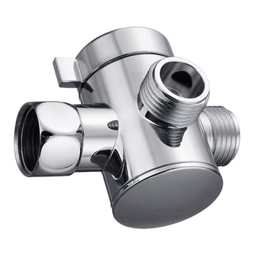 Yeacher 3-Way Shower Diverter Valve Mount G1/2 Handheld Shower Arm Diverter Splitter Polished Chrome Bathroom Shower System Replacement Part Attachment