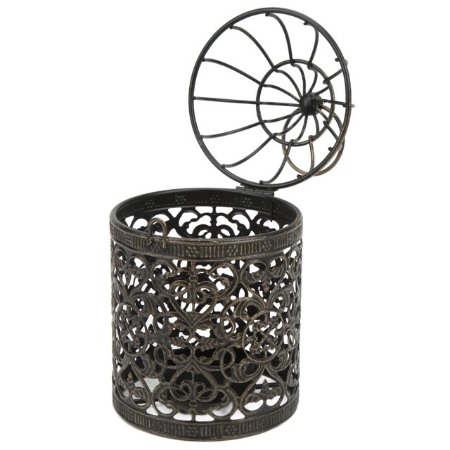 Iron Candle Holder, Strong Sturdy Vintage Candle Holder Rustproof Exquisite With Metal Bottom Cup For Wedding B